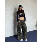 Sosana - Low Rise Camouflage Pocket Loose-Fit Wide-Leg Cargo Pants